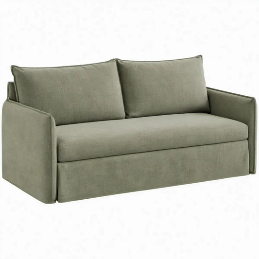 2-zitsbank 160 x 90 x 85 cm olijfgroen met polyester bekleding